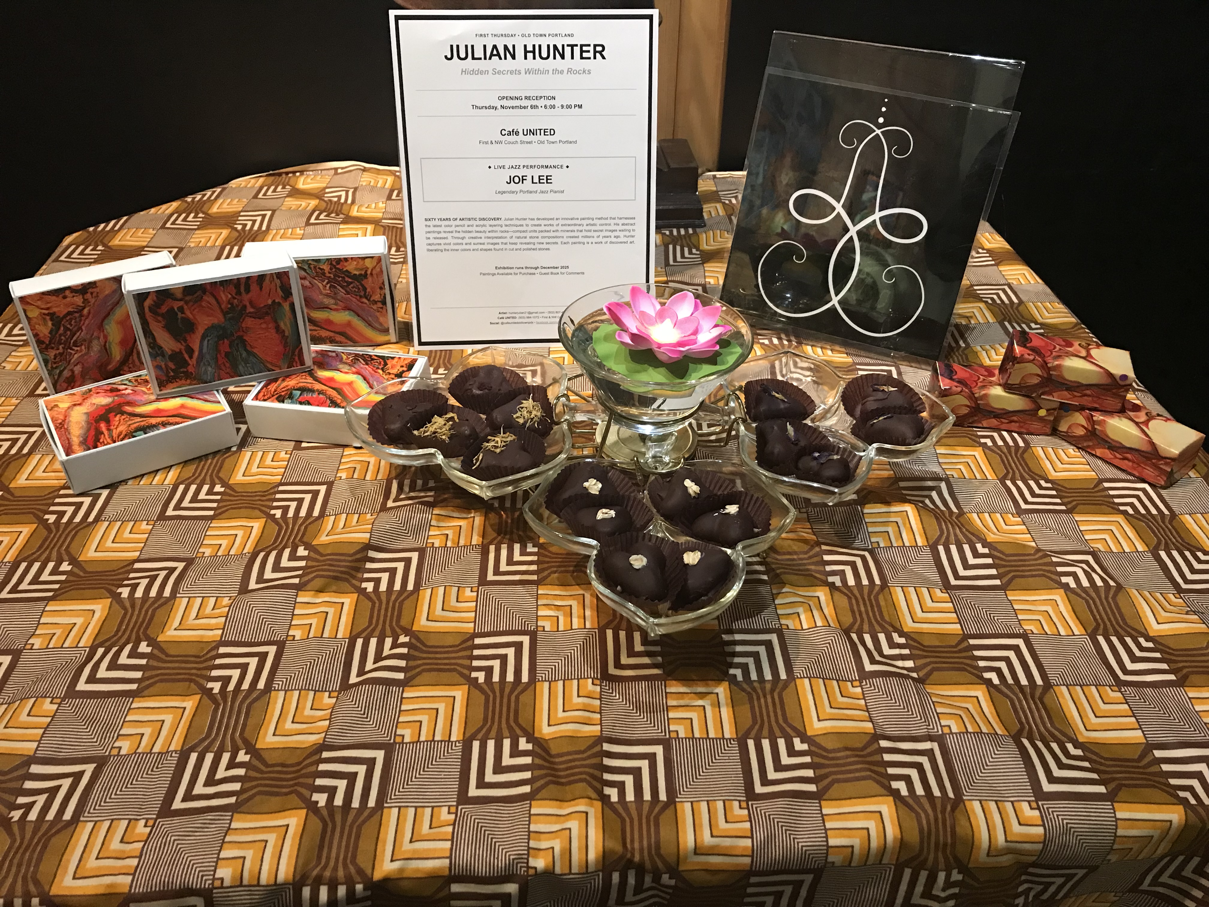 chocolates for art and jazz event